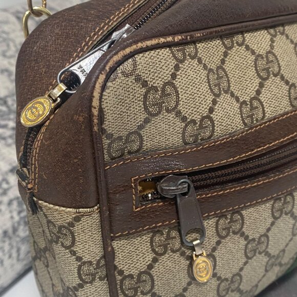 Vintage Gucci GG Supreme Sherry Line Shoulder Bag in Tan Brown - Picture 6 of 11